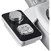 SAMODRA Bidet Attachment, Non-Electric Cold Water Bidet Toilet Seat Attachment with Pressure Controls, Retractable Self-Clean