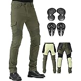 CTBQiTom Motorcycle Pants for Men with Protective Lining for Motocross Motorbike Dirt Bike Jeans CE Armored Riding Pants