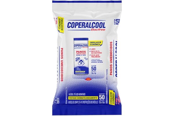 Coperalcool Bacfree Panos Umedecidos 70°INPM 50un Clássico