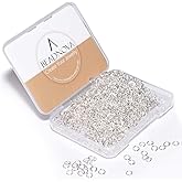 BEADNOVA 4mm Silver Jump Rings for Jewelry Making Open Jump Rings for Keychains and Necklace Repair (1200Pcs)