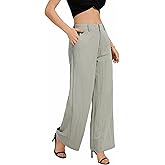 KICZOY Womens Wide Leg Pants Casual High Waisted Stretchy Double Waisted Work Dress Pant