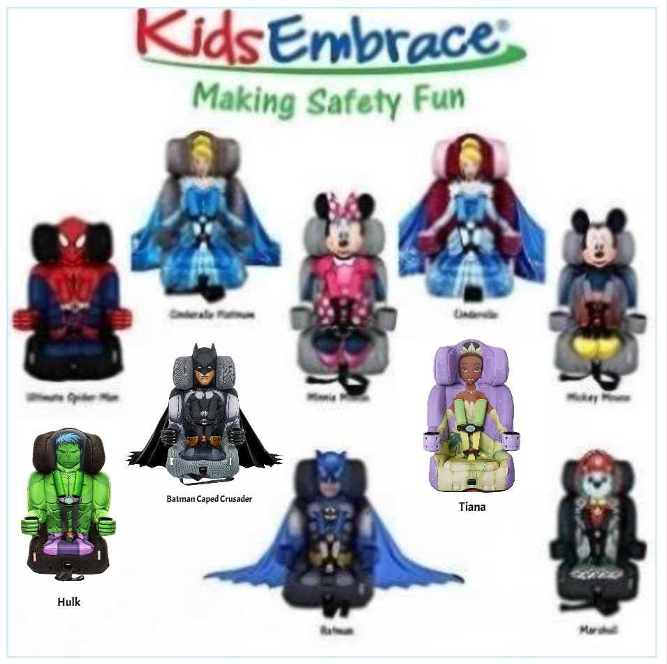 KidsEmbrace Marvel Iron Man 2-in-1 Forward-Facing Car Seat Latch | 5-Point Harness 26.5-65lbs converts to Belt-Positioning Booster 40-100lbs | Adjustable
