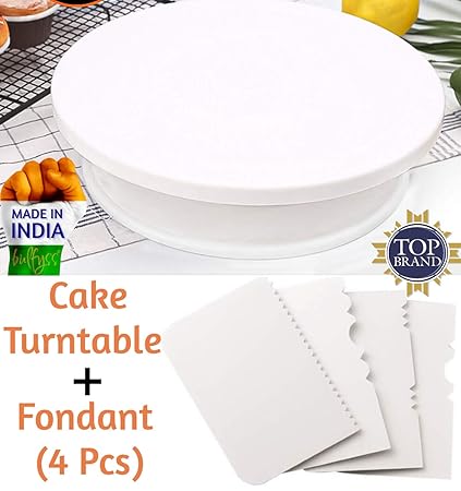 Bulfyss Cake Turntable Revolving Cake Decorating Stand Cake Stand Sugarcraft 28cm Turntable