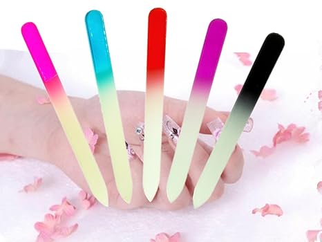 KADS Glasnagelfeile inklusive hochwertigem Etui, für perfekte Nagelpflege Nagelfeile aus Glas / Kristall-Nagelfeile / Manikür