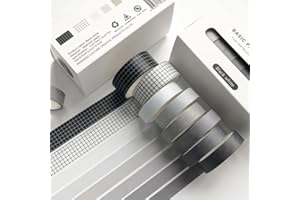 Lot de 8 rouleaux de ruban adhésif Washi coloré pour masquage, loisirs créatifs, scrapbooking, journaux, peintres