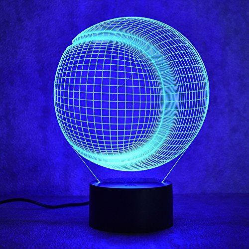 3D Baseball Softball Night Light Table Desk Optical Illusion Lamps 7 Color Changing Lights LED Table Lamp Xmas Home Love Brithday Children Kids Decor Toy Gift
