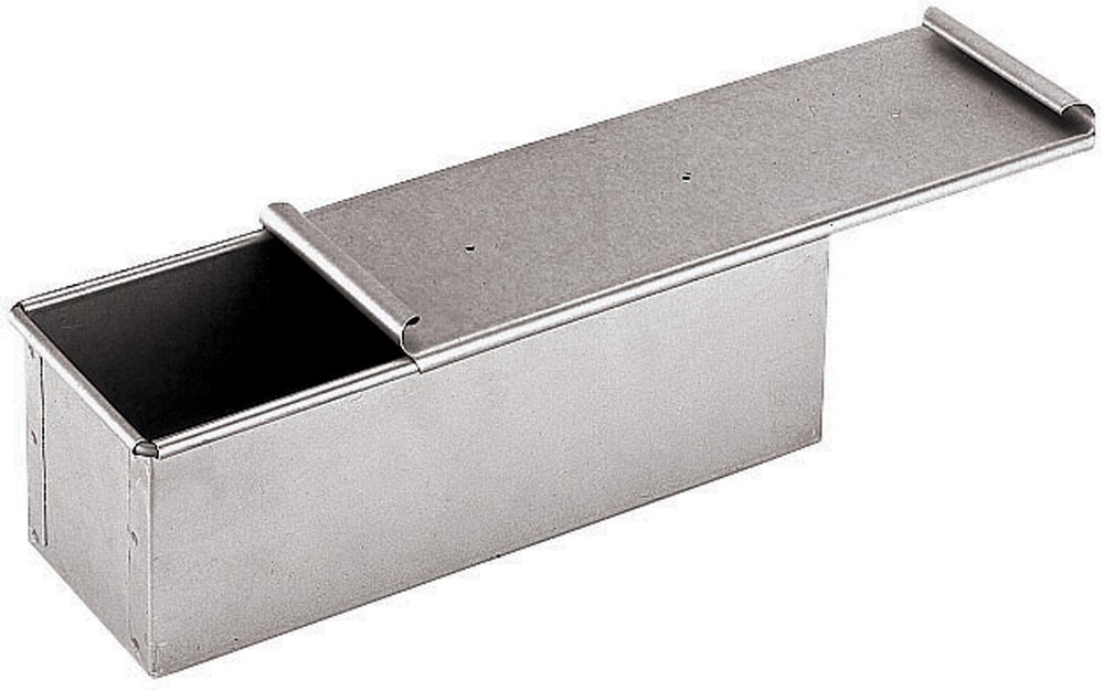 Paderno World Cuisine Aluminium/Steel Bread Pan with Lid 20 x 10 cm Aluminised