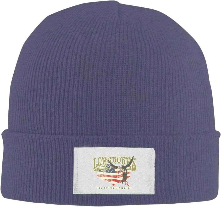 JCCHEN Men's Warm Winter Hats Acrylic Knit Cuff Beanie Cap Daily Hat Of Stars and Stripes