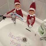 GLOW Naughty Little Xmas Elf Set of 2 Playful Elves with Soft Body Vinyl Face view 7