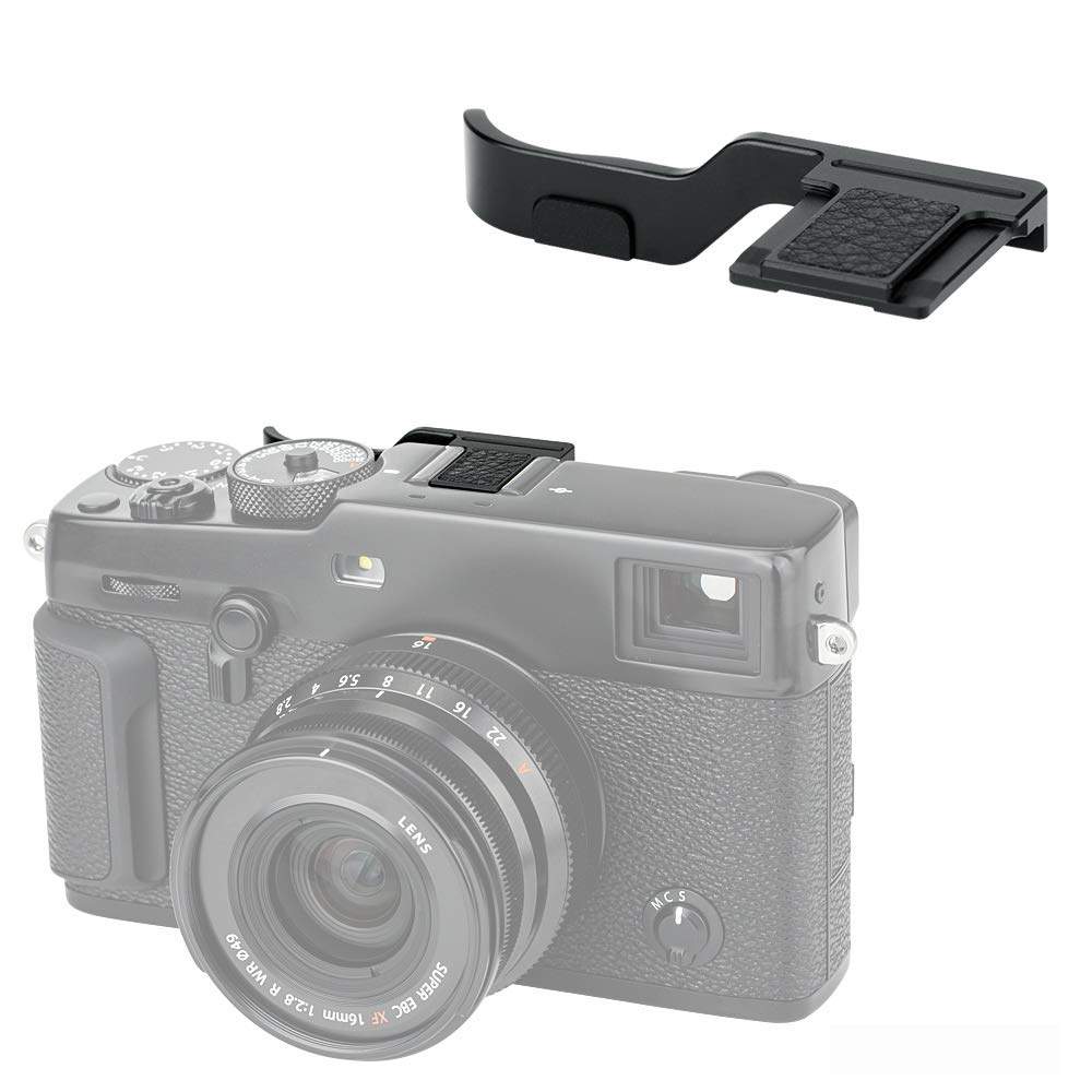 JJC Metal Hot ShoeThumbs Up Hand Grip for Fujifilm Fuji X-Pro3 XPRO3 X-Pro2 XPRO2, Durable and Comfort Camera Grip, Black