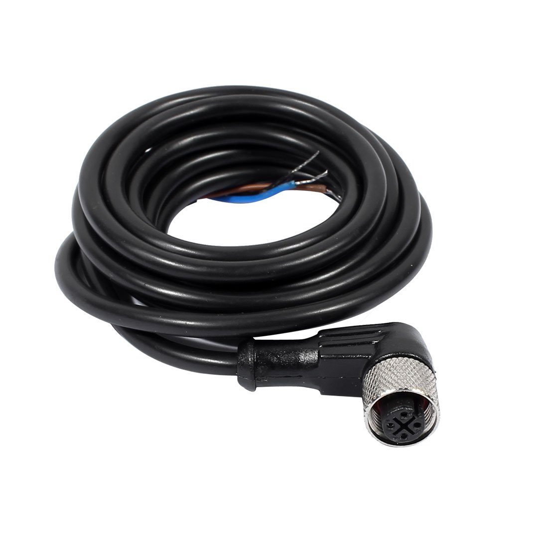 Sourcingmap M12 2M Female Right Angle 4Pin Connector Aviation Socket Electrical Cable