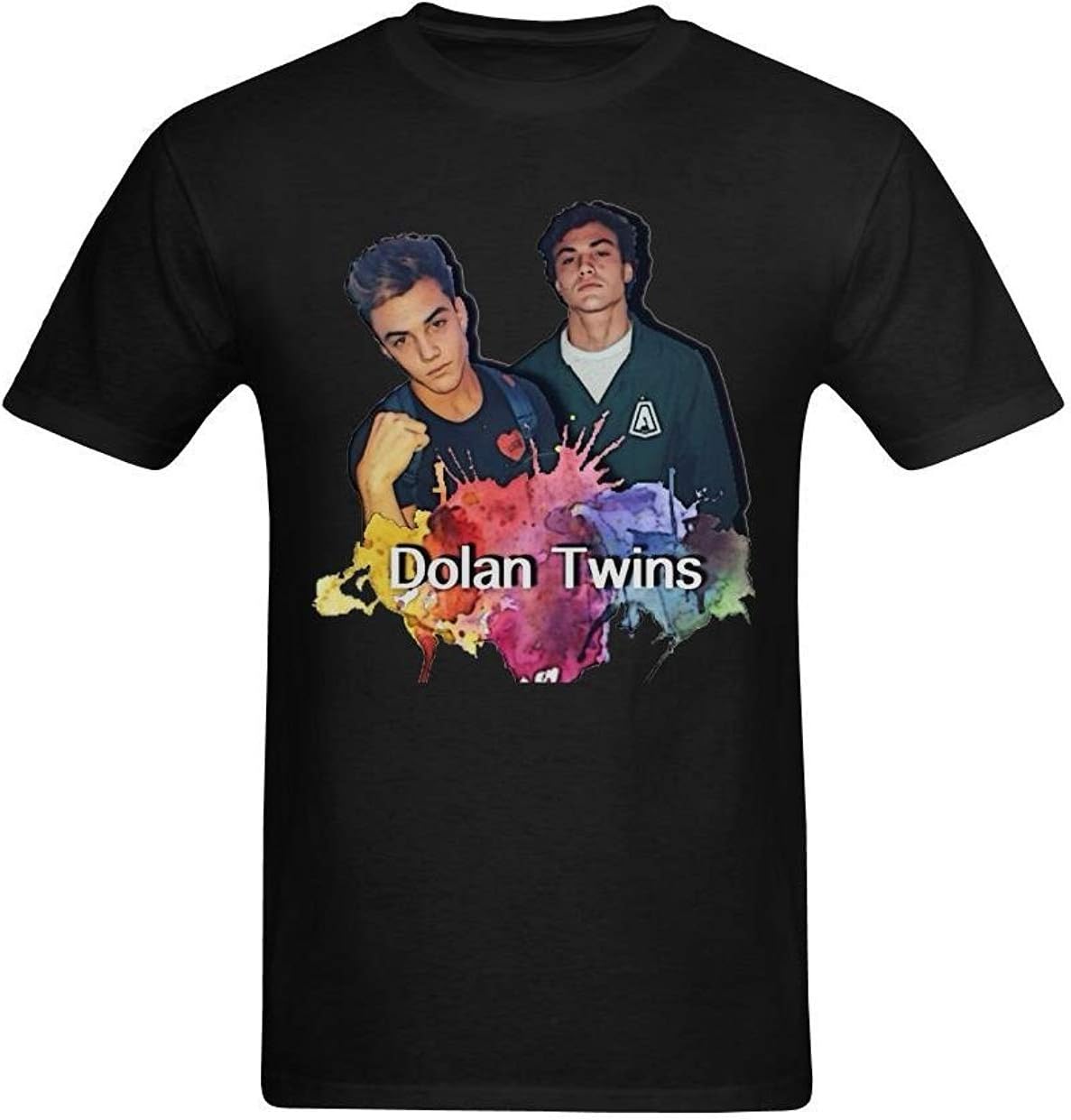 Umokon Men's Black Generic Cotton Handsome Dolan Twins Design T-Shirt