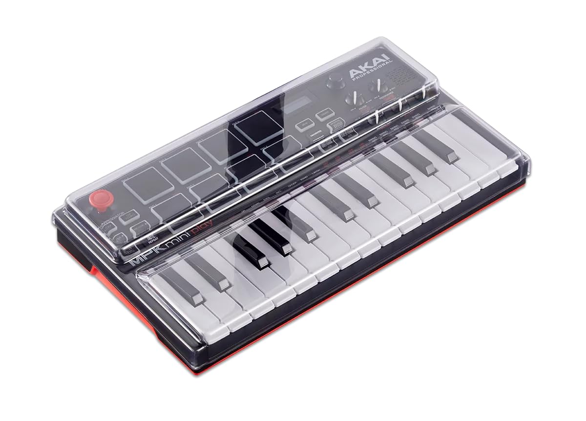 Decksaver LE Cover for Akai MPK Mini Play MK1/2- Super-Durable Polycarbonate Protective lid in Smoked Clear Colour, Made in The UK - The Producers' Choice for Unbeatable Protection