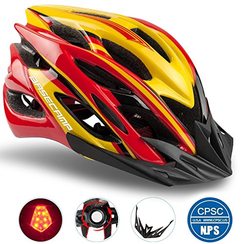 Basecamp Specialized Bike Helmet with Safety Light, CPSC Certified