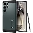Spigen Tough Armor Designed for Galaxy S24 Ultra Case (2024) [Kickstand] [Military-Grade Protection] - Abyss Green