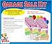 Garage Sale Sign Kit with Pricing Stickers and Wood Sign Stakes (A802G)