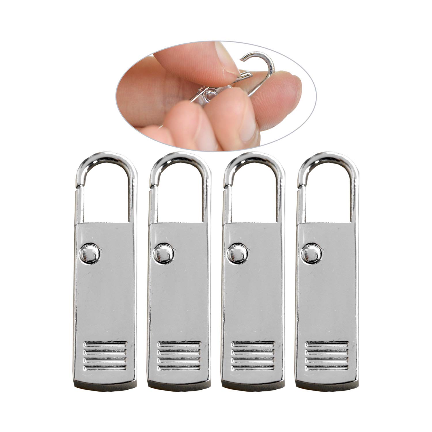 yeezo Zipper Pull Tab Replacement Metal Zipper Extension Handle Mend Fixer for Luggage Backpack Suitcase
