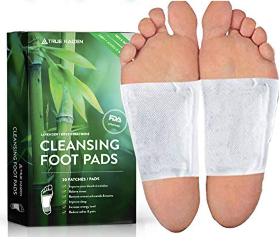 [UPGRADED-2020] True Kaizen Premium Lavender Green Tea Rose & Ginger Foot Patch Pads, 2-in-1 Strong Adhesive, 100% Natural Ingredients - Improve Sleep & Relief - eBook Included – 20 Pack: Health & Personal Care