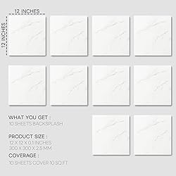 Peel and Stick Backsplash, ZIHHO 10 Sheets