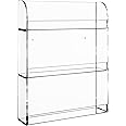 AMT Acrylic Nail Polish Racks for the Wall. CLEAR Nail Polish Display. Young Living Essential Oils Organizer. Holds up to 48 Btls. Plus a Microfiber Cloth for Cleaning Purposes (3 Tier- 48)