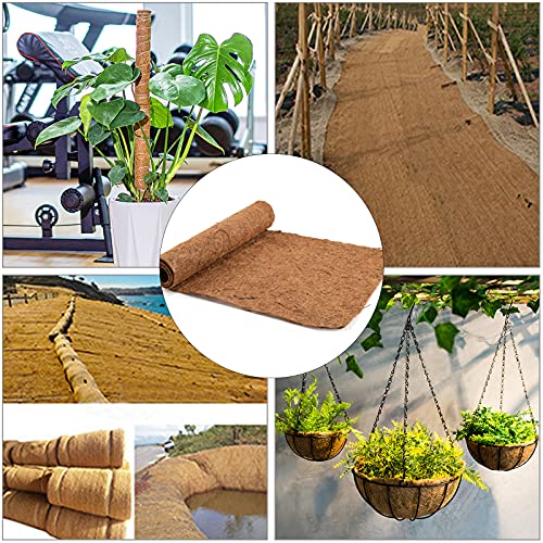 ALYSTER 4 Rolls Coconut Coir Liner Roll Coco Plant Fiber Roll, Coconut