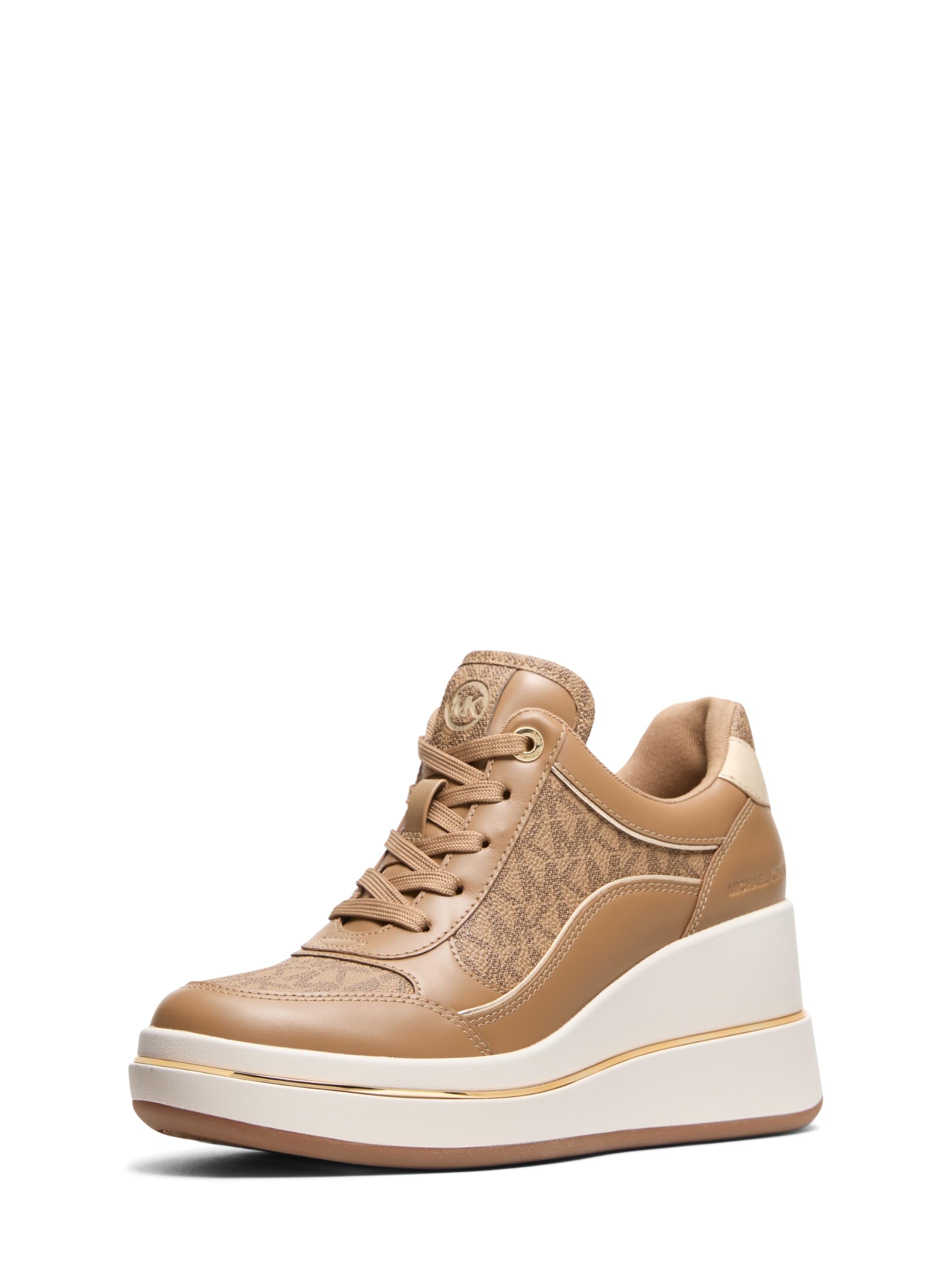 Michael Kors Women’s Emmy Wedge Trainer, Husk, 9