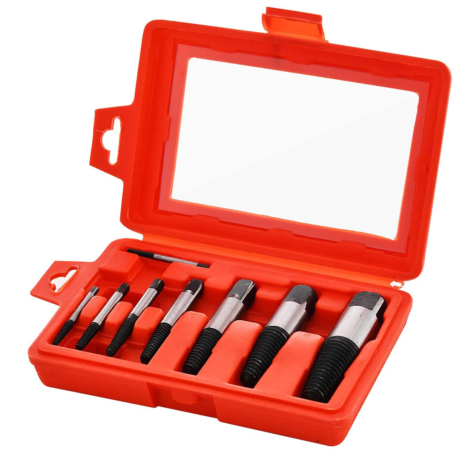 HUAZHICHUN 8 Pcs Screw Extractor Set,Damaged Screw Broken Bolt Water Pipe Remover Tool Kit with Storage Case