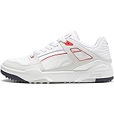 pumagolf Slipstream G Golf Shoe, Puma White-DEEP Navy, 9.5