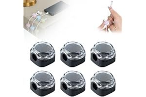 JITATY 6 Pack Cable Cord Organizer,2024 New Magnetic Cable Clips Cord Holder,Under Desk Cable Management,Desk Office Home Organization,Cord Organizer for Desk,Cord Holder for Nightstand (Black)