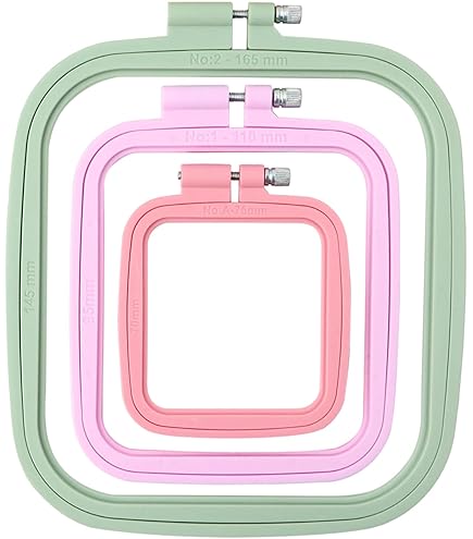 Amazon.com: Nurge Square Embroidery Hoop - Plastic Cross Stitch