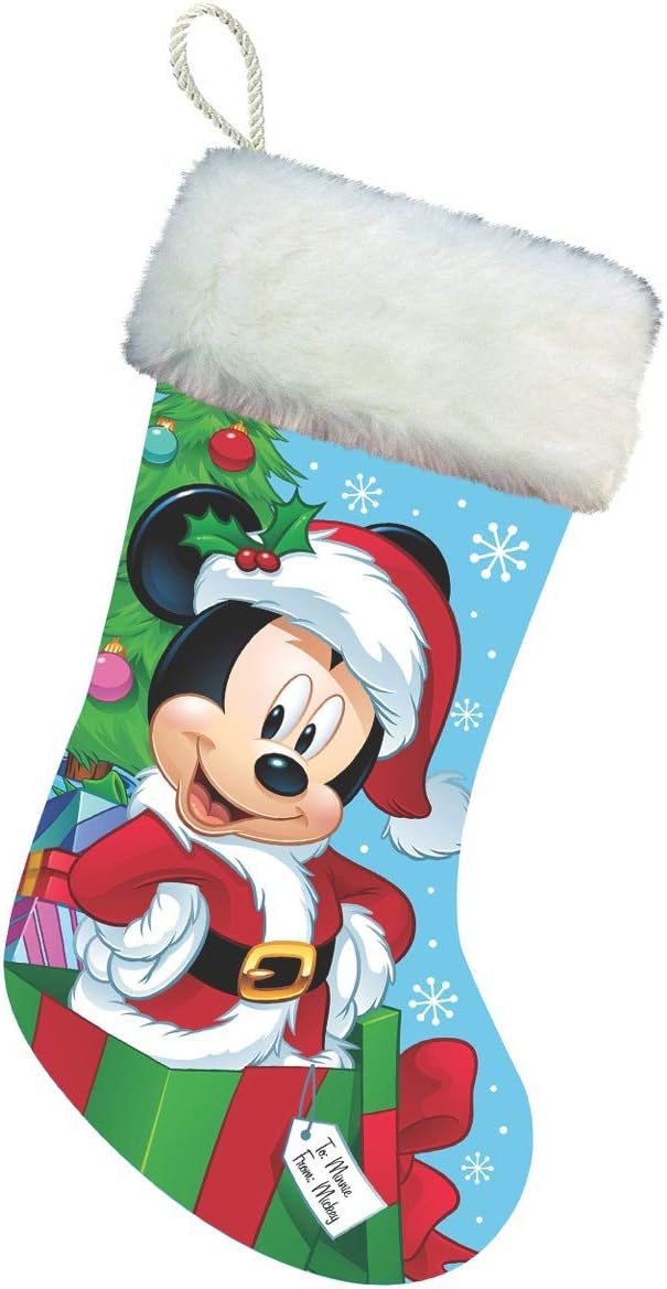 Stockings & Holders - Disney© Santa Mickey Mouse Stocking With Plush Cuff for Christmas
