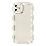 Caseative for iPhone 11 Case,Solid Color Curly Wave