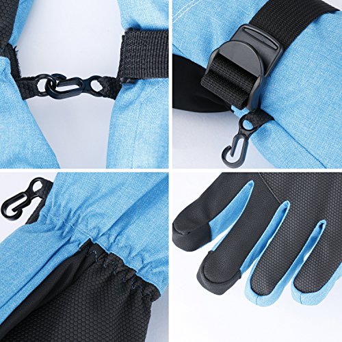 image for Ski Gloves,Fazitrip Windproof Waterproof Winter Gloves for Women W/WO 