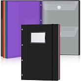 Uquelic Important Document Organizer 14-Pocket File Folder for Letter Size | Colorful PP Sleeves with Hook and Loop Closure, Portable for Home and Office. Organize Passports, Certificates, and Bills.