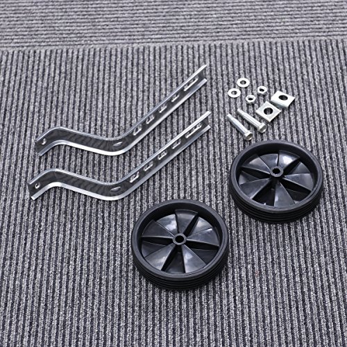 12-20 Inch Universal Porous Training Wheels Auxiliary Wheel Children's Bicycle Accessories Balance Auxiliary Wheels(Black)