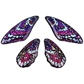 DanLingJewelry 10Set Resin Wing Shape Charms with Gold Foil Colorful Butterfly Wings Pendants for DIY Earrings Necklace Jewelry Making