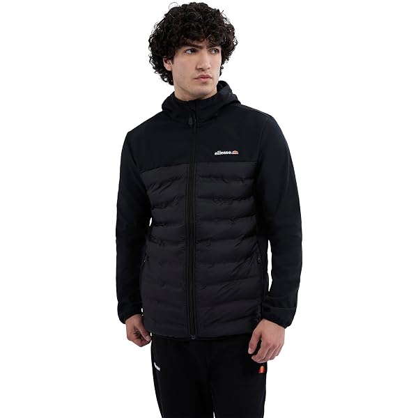 Giacca Ellesse Uomo Mont 3 OH - Nera - Stile Streetwear Con Zip Laterale