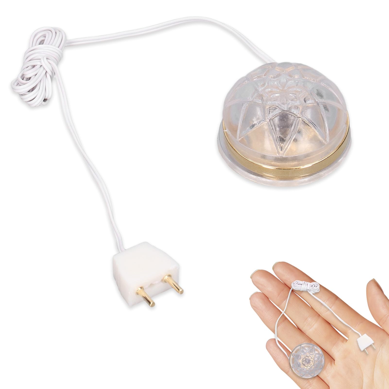 Agatige Dollhouse Miniature Lights, 12V Plastic Dollhouse Lamp LED Dollhouse Chandeliers Miniature Ceiling Lamp Wall Sconces 1:12 Dollhouse Accessories for Bedroom Living Room Decoration
