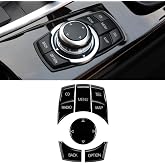 CHUANGHUI iDrive Button Cover for BMW 1 2 3 4 5 6 7 Series X1 X3 X4 X5 X6 | F chassis Multimedia Console iDrive Button Replace Cover for F20 F30 F10 F02 F48 F25 F26 F15 F16(6PCS MAP-CD Piano black)