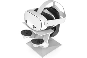 DigiCharge VR Headset Stand for Meta Quest 3S / 3 / Oculus Quest 2 - Holder Mount Display Storage for Headset and Touch Controllers