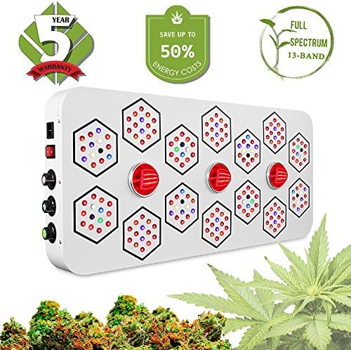 LED Grow Light for Indoor Plants Seedling Veg and Flower Dimmable Full Spectrum COB Growing Lights BloomBeast 13 Band 3 Dimmers A1280 1280W LED Grow Light for Greenhouse and Hydroponic(Super Bright)