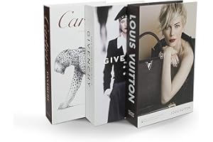 TOP CLADD Coffee Table Decorative Books For Home Decor, Fake Books For Decoration with Hidden Storage, Aesthetic Bookshelf Decor for Living Room Office Bedroom, 3 Piece