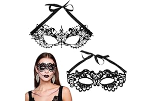 Black Lace Eye Mask Half Face Mask Women Adults Sexy Masks for Party Carnival Cosplay Halloween Accessories for Women Girls