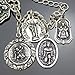 RechicGu Vintage Silver Catholic Religious Church Medals Cross Chain Cuff Pray Bracelet Bangle Charm Inspirational Bible Jesus Saints Pray for US