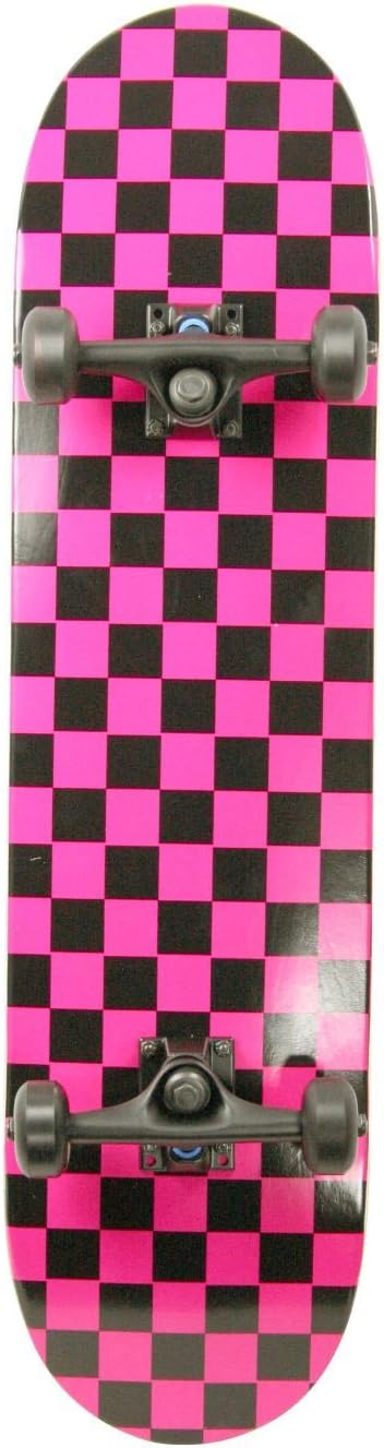 SCSK8 Pro Skateboard Complete Deck Checker / Checkered Pattern 8"