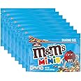 M&M’S Minis Milk Chocolate Candy Bulk – Sharing Size, 9.4 Oz Resealable Bag (Pack of 8), Fun-Sized Smooth Milk Chocolate in Crunchy Shell, Ideal for Parties, Baking, Lunchbox Treats, and Travel Snacks