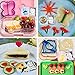 UpChefs Sandwich Cutters For kids - Create Healthy School Lunches in Minutes with These Fun Bento Lunch box Accessories – Includes Fruit and Vegetable cookie cutters for kids Plus Fun Scratch Notes