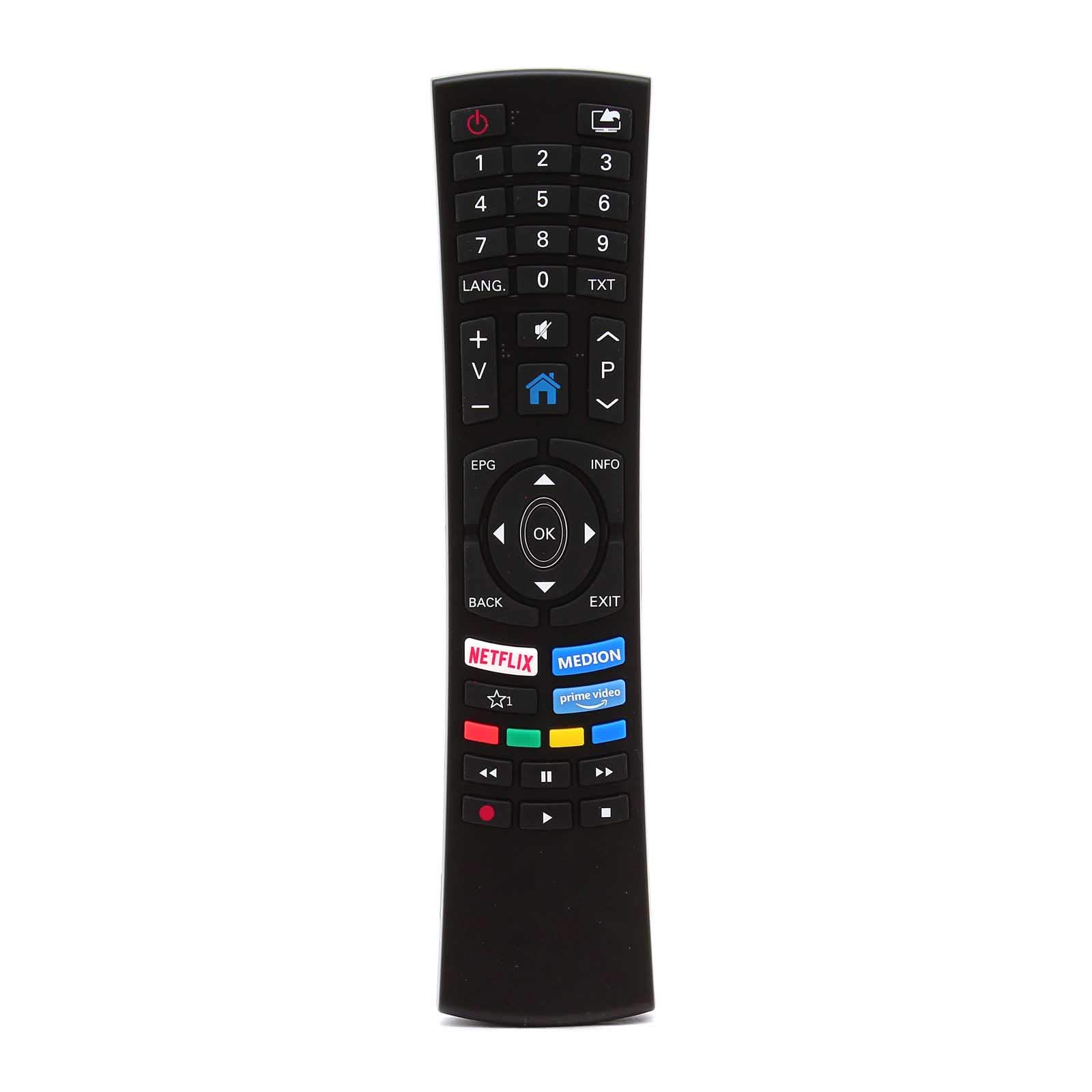 Original Remote Control for Medion RC1822 40069104 Smart LED TVs with NetFlix Medion Prime Video Buttons