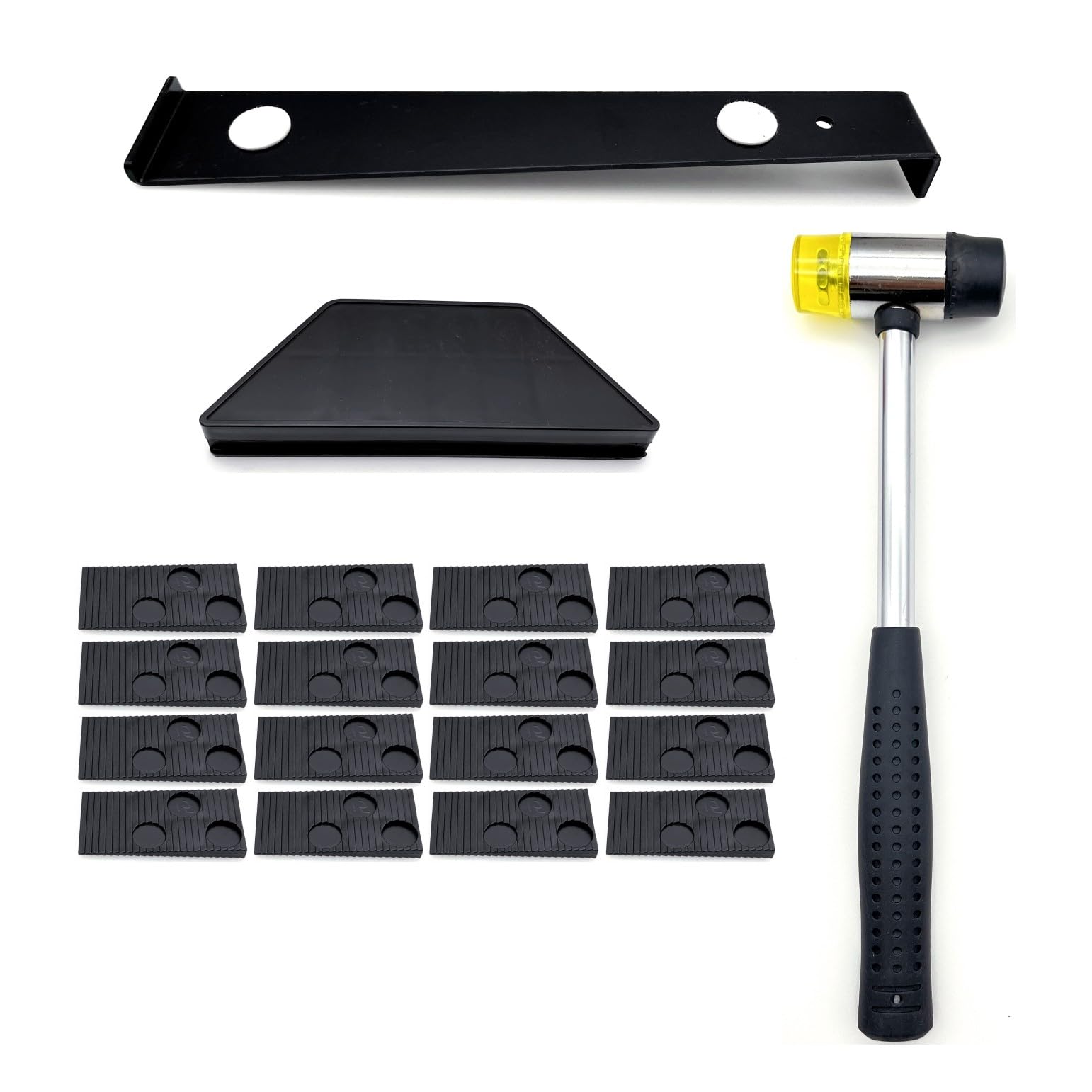 JZK 23-in-1 Laminate Flooring Fitting Tools Kit, Black Polypropylene, Laminate Flooring Tools, Flooring Tools, 1938025031