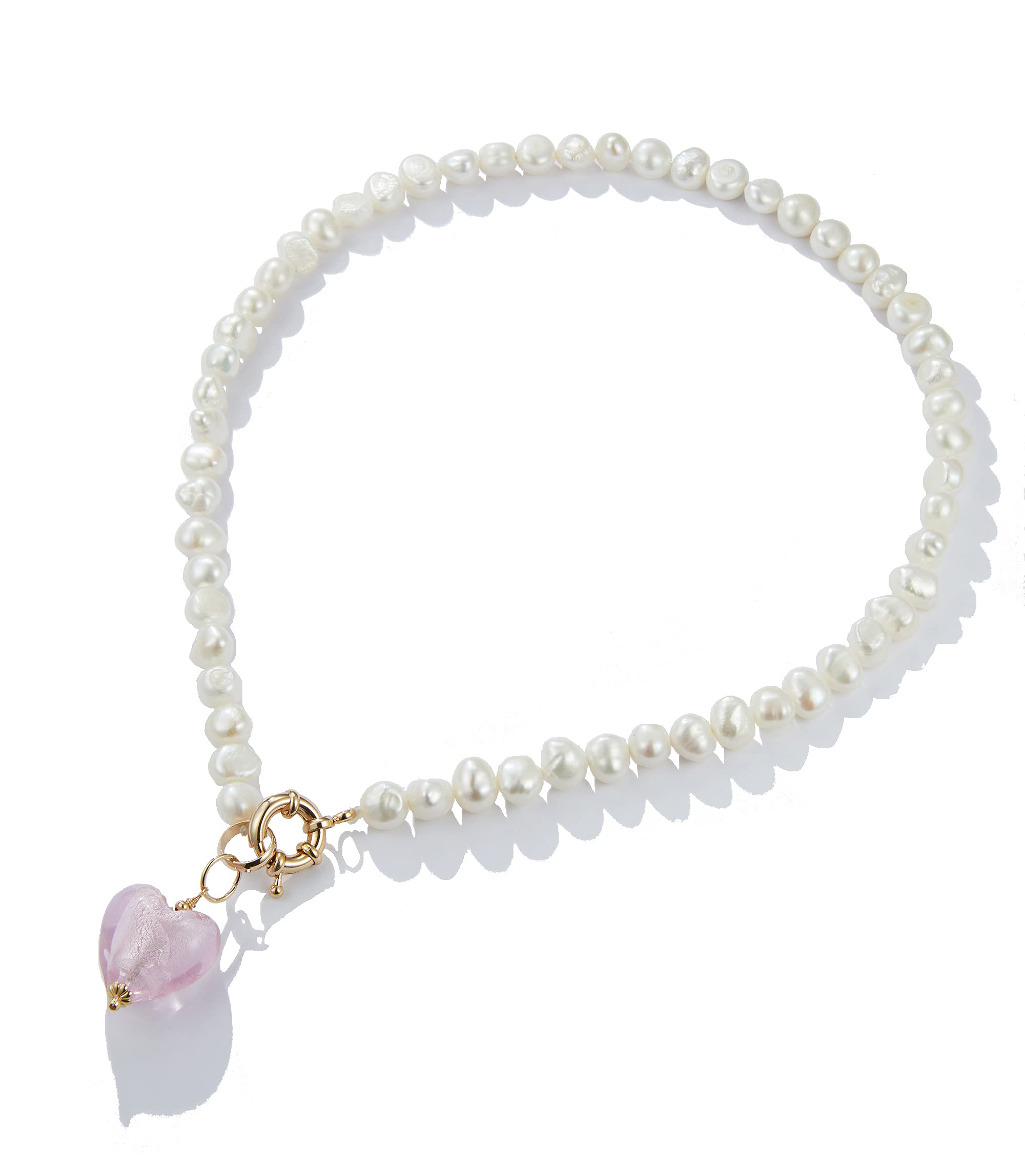 KVLmoze Pearl Choker with Heart Charm Pendant 8mm Cultured Handpicked Pearl Crystal Heart Vintage Delicate Love Jewelry Mother's Day gifts for Women mom